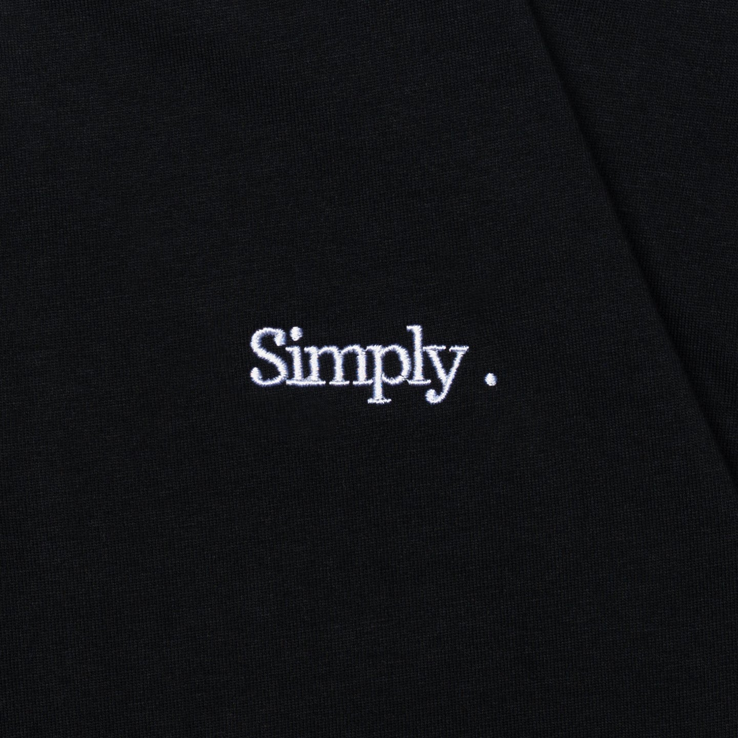 Simply . Men's White Collared Oversize Polo (Black) - Simply